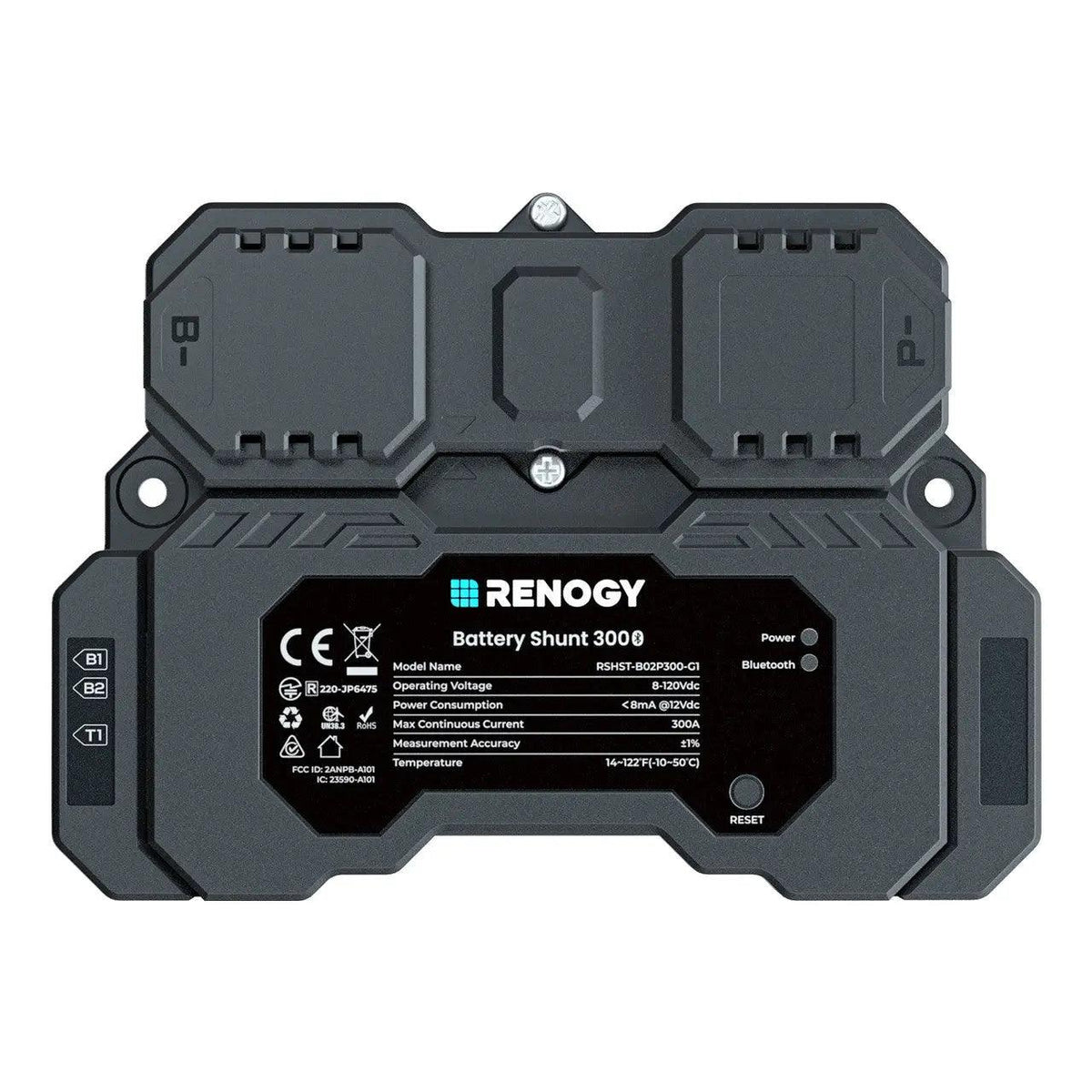 Renogy Battery Shunt 300 Smart Battery Monitor for SOC, Voltage & Current Tracking-0