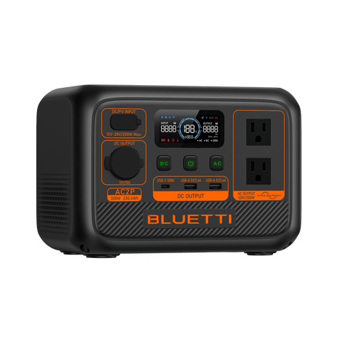 BLUETTI AC2P Portable Power Station 230.4Wh LiFePO4 Battery, 300W AC Output, Fast Charging & App Control-0
