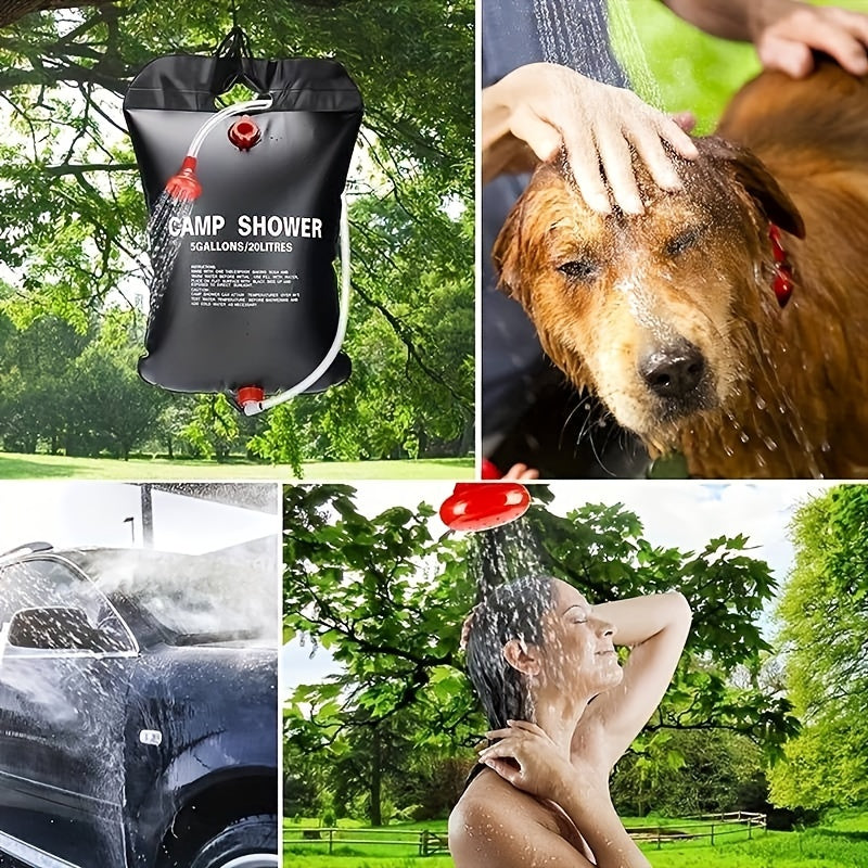 Portable Camping Shower Bag with Hose (20L)-2