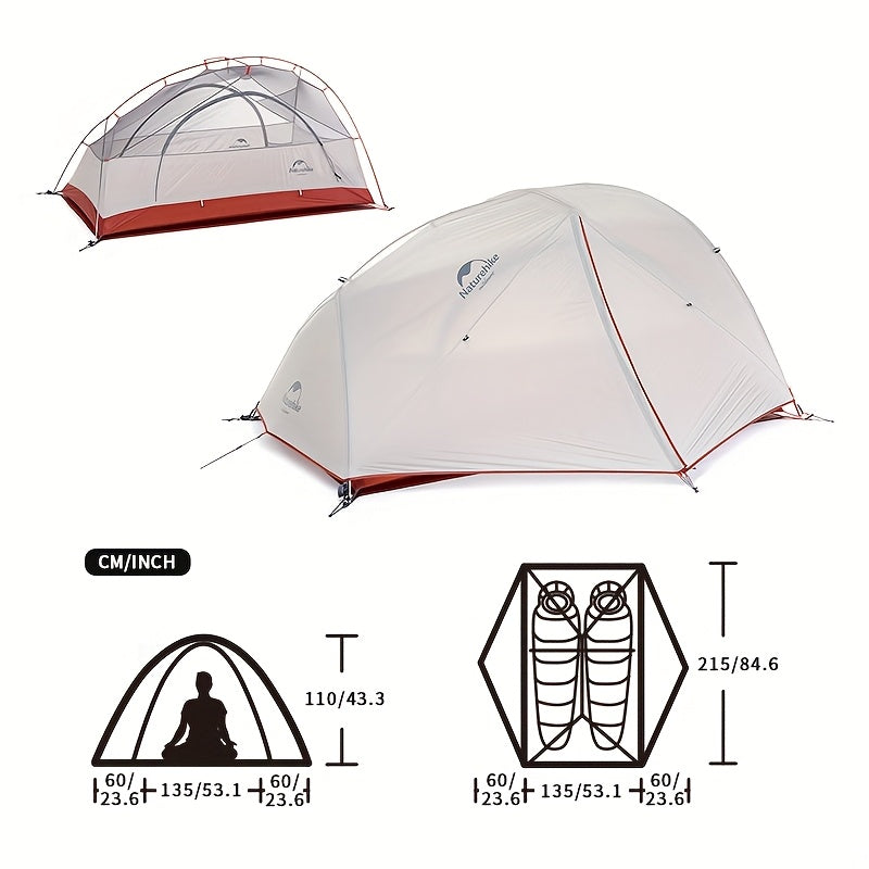 2 Person Camping Tent Double Layer-3