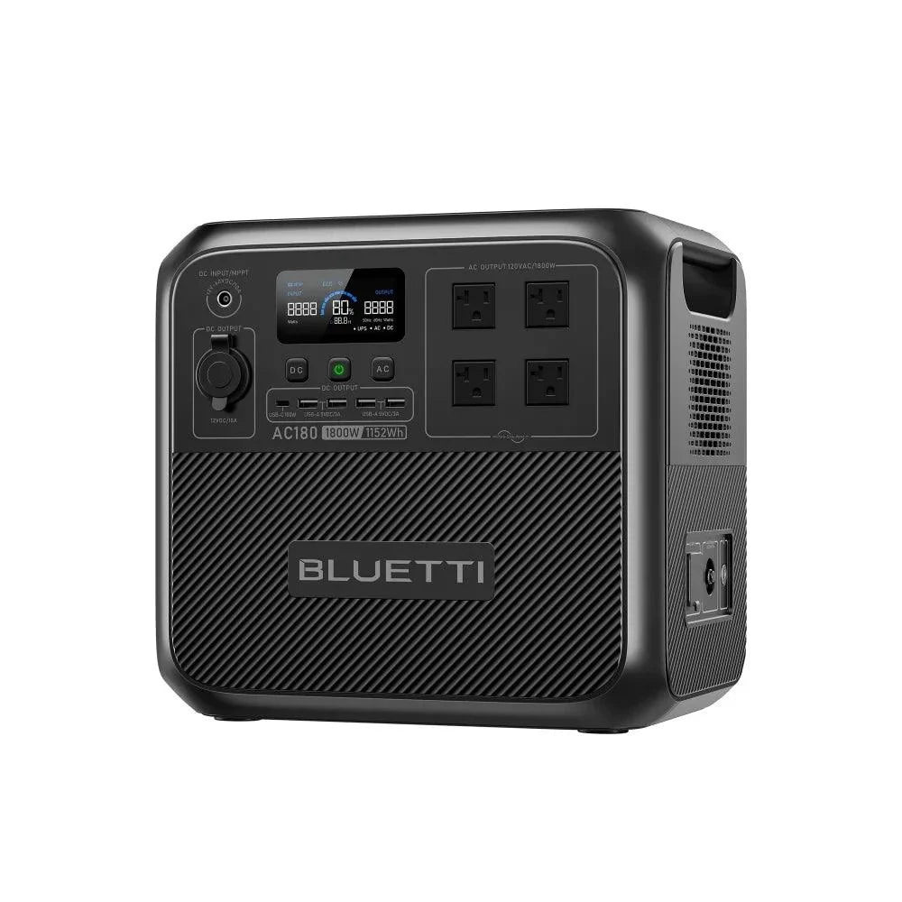 BLUETTI AC180 Portable Power Station – 1,800W | 1,152Wh | Solar Generator for Off-Grid, Camping & Outages