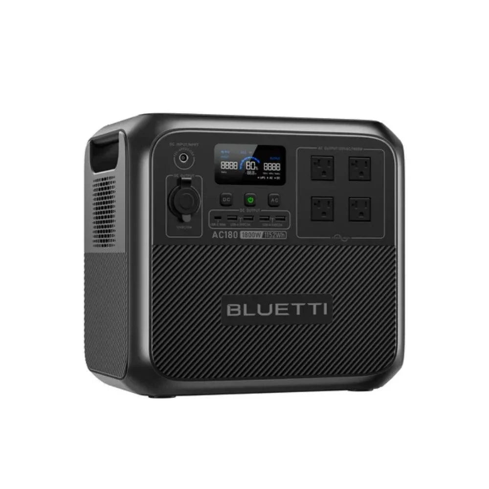 BLUETTI AC180 Portable Power Station – 1,800W | 1,152Wh | Solar Generator for Off-Grid, Camping & Outages