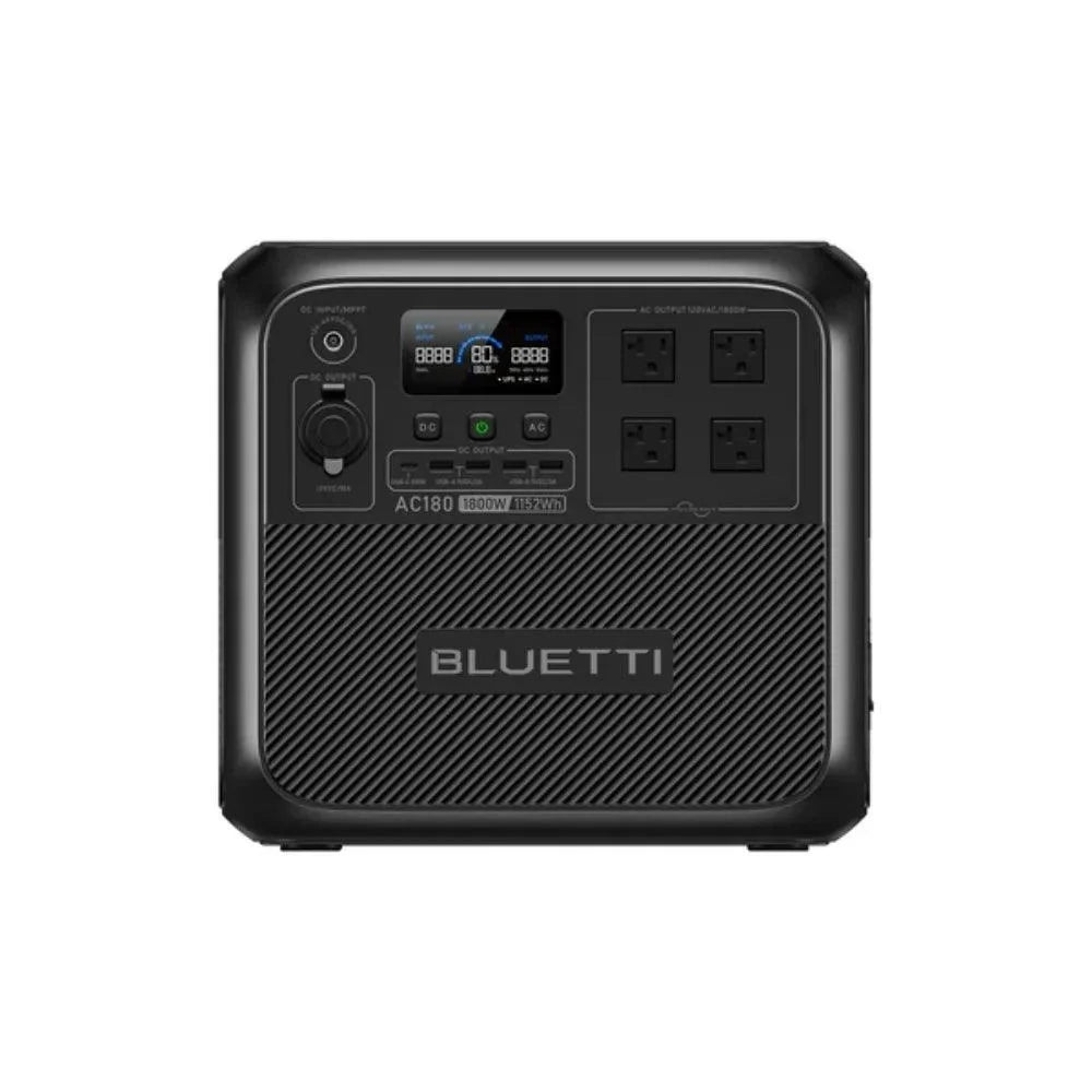 BLUETTI AC180 Portable Power Station – 1,800W | 1,152Wh | Solar Generator for Off-Grid, Camping & Outages