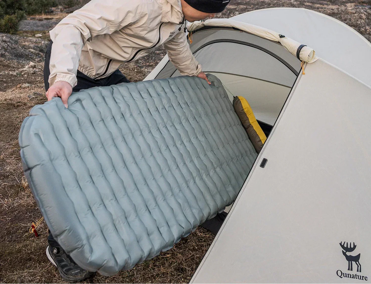 Inflatable Camping Sleeping Pad Waterproof Blue-2