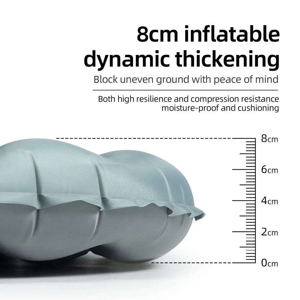 Inflatable Camping Sleeping Pad Waterproof Blue-3