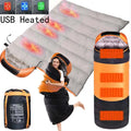 Heated Sleeping Bag – USB Powered Lightweight Waterproof Camping Gear-0