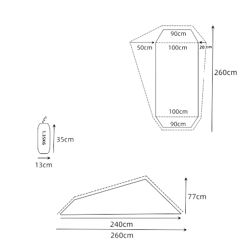 Single Person Camping Tent Dual Layer Waterproof-1