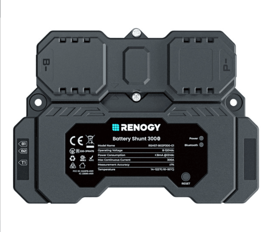 Renogy Battery Shunt 300 Smart Battery Monitor for SOC, Voltage & Current Tracking-2