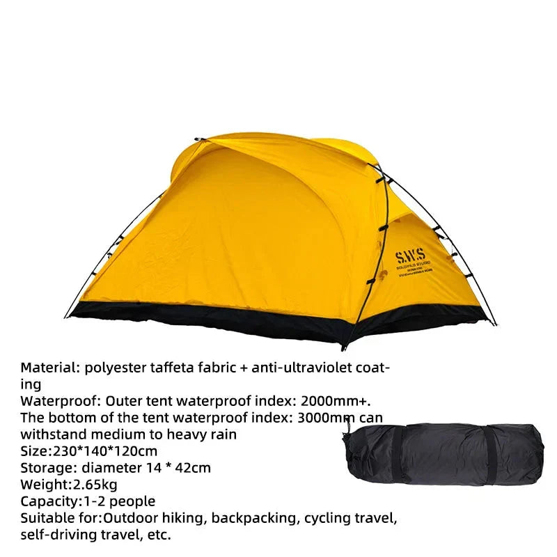 3-Season Camping Tent Breathable Mesh Yellow-3
