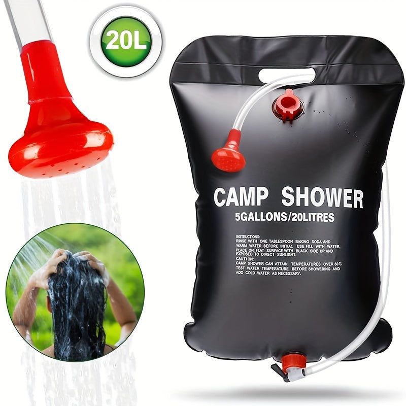 Portable Camping Shower Bag with Hose (20L)-1